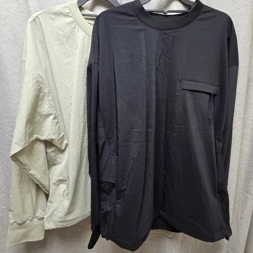 [BUNJANG] Solid Homme Nylon Blend Long Sleeve Sweatshirt / 솔리드 옴므 나일론 혼방 긴팔 맨투맨