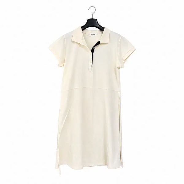 [BUNJANG] Ivory Pique Dress Midi Length / 아이보리 피케 원피스 미디움 기장
