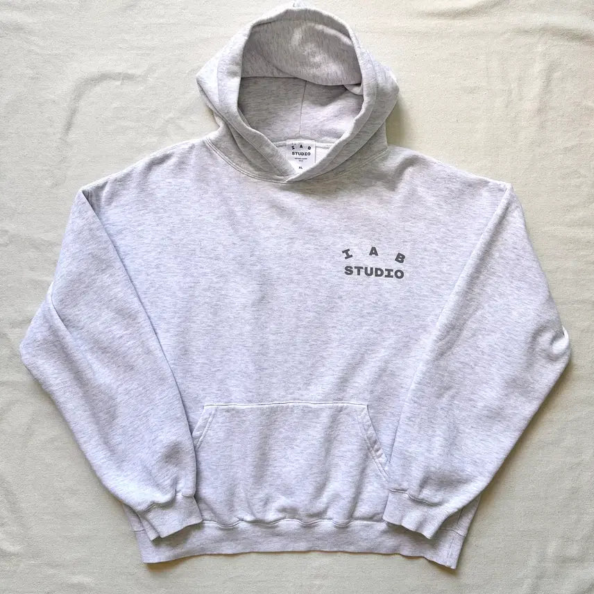 [BUNJANG] IAB Studio 10th Anniversary Mélange Grey Hoodie XL / 아이앱 스튜디오 IAB STUDIO 10주년 멜란지 그레이 후드티 XL