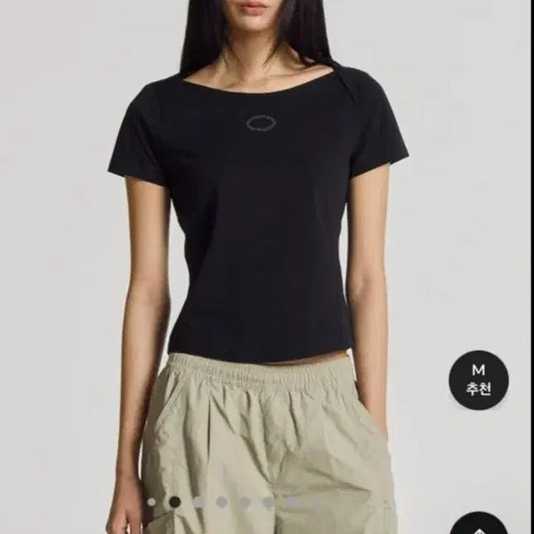 [BUNJANG] New Balance Boatneck T-Shirt Black / 뉴발란스 반팔 보트넥 블랙 S