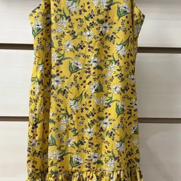 [BUNJANG] Yellow Flower Pattern Sleeveless Dress / 옐로우 플라워 패턴 나시 원피스