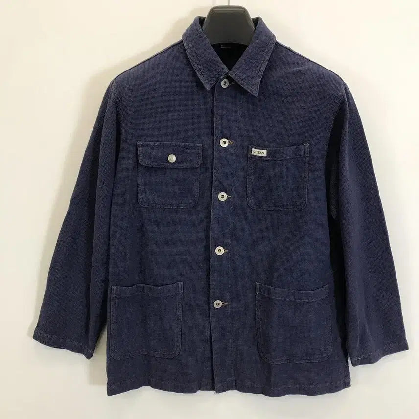 [BUNJANG] Guess 90s French Workshirt Blue Cotton Women's Size S / 게스 GUESS 90s 프렌치 워크셔츠 [여성55사이즈]