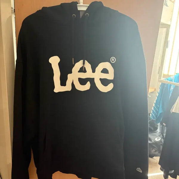 [BUNJANG] Lee Black Logo Hoodie / Lee