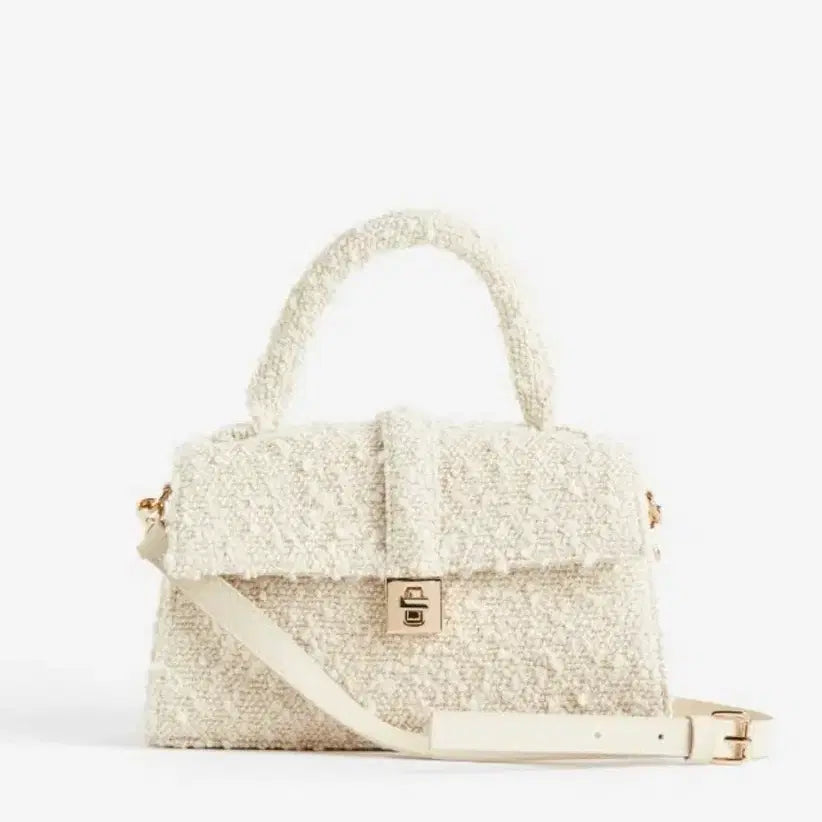 [BUNJANG] H&M Boucle Tote Bag Ivory / H&M 부클레 아이보리 토트백