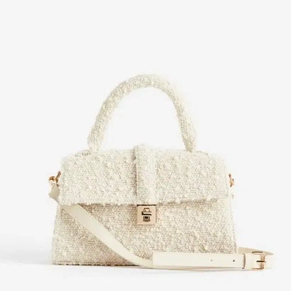 [BUNJANG] H&M Boucle Tote Bag Ivory / H&M 부클레 아이보리 토트백