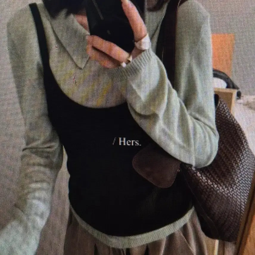 [BUNJANG] Semi Knit Sleeveless Top & Thin Knit 2-Piece Set / (해외배송)세미 니트 나시 / 얇은 니트 2피스 세트 5컬러