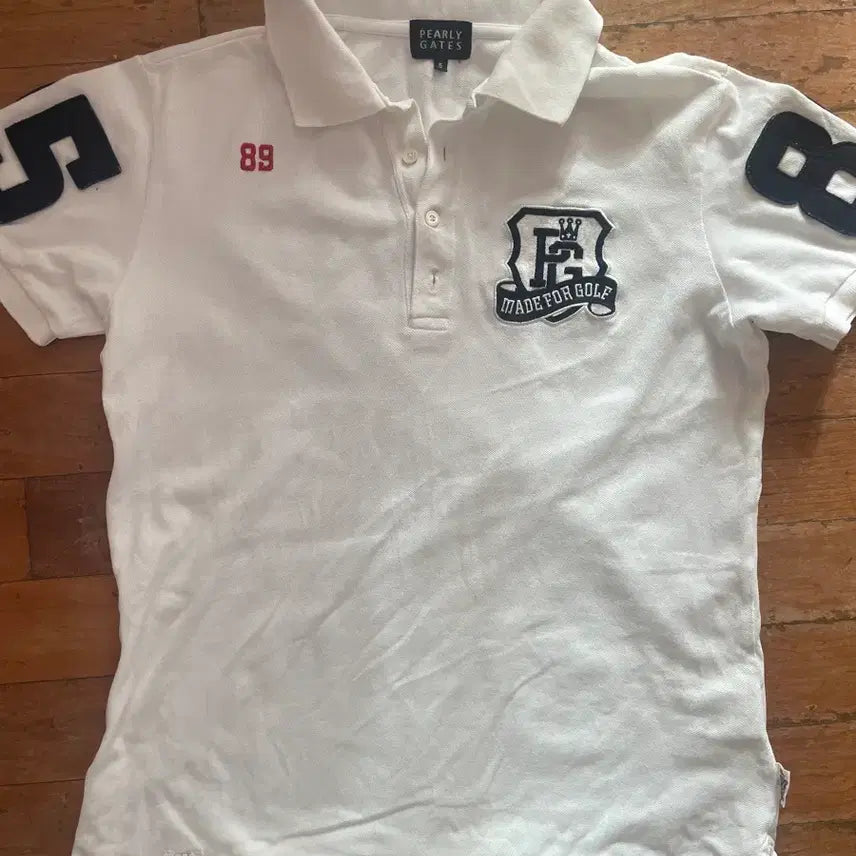 [BUNJANG] 25th Anniversary White Golf T-Shirt / 파리게이츠 25주년 기념 화이트 골프 반팔티 5(100)