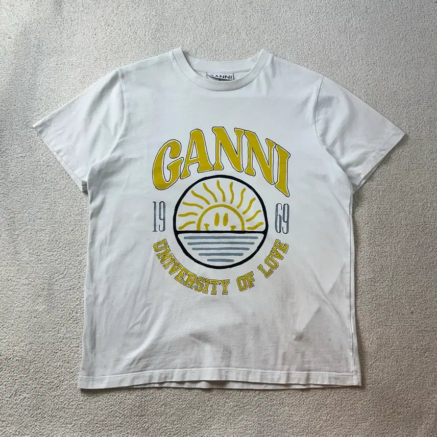 [BUNJANG] Ganni Cotton Roundneck T-Shirt / W 100 가니 코튼 라운드넥 반팔티 #365