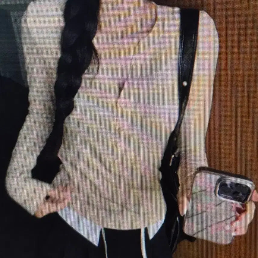 [BUNJANG] Women's Semi-Open Long Sleeve Knit (2 Colors) / (해외배송)여성 반오픈 긴팔 니트 2컬러