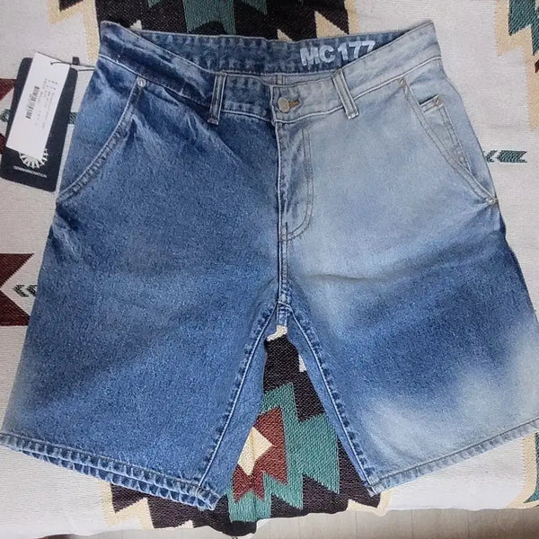 [BUNJANG] MMIC MC177 Dual-Tone Denim Shorts / MMIC MC177 듀얼톤 데님 반바지