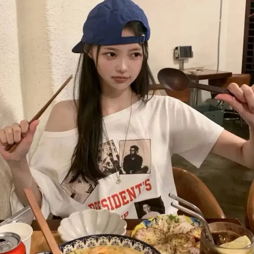 [BUNJANG] 2D One Shoulder T-Shirt (Unworn) / 투엘디 원숄더 티(미착용)