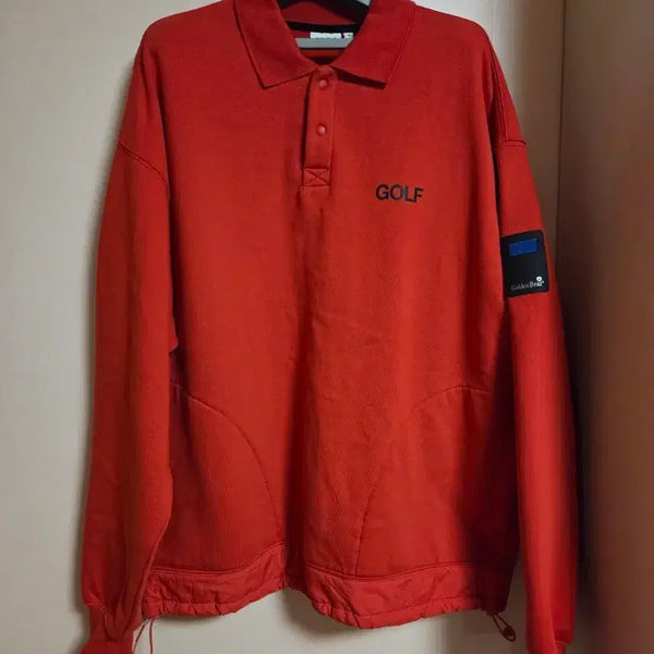 [BUNJANG] Golden Bear Red Crewneck Sweatshirt / GOLDEN BEAR 맨투맨 레드카라