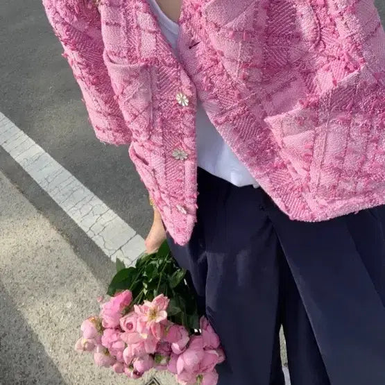 [BUNJANG] Bycinni Veritoc Tweed Pink / 바이씨니 베리톡 트위드 핑크