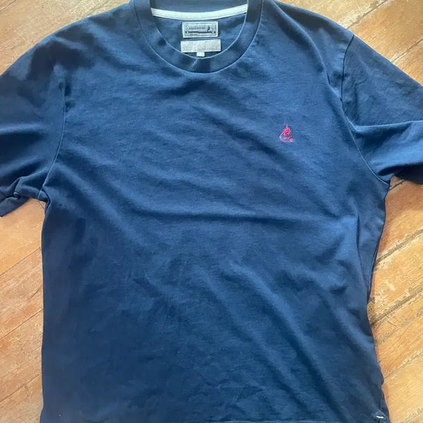 [BUNJANG] Beanpole Embroidered Bicycle Short Sleeve T-Shirt M (100) / 빈폴 네이비 자전거 자수 반팔티 M (100)