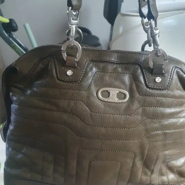 [BUNJANG] Celine Cabas Bag Khaki Leather / 셀린느 카바스백 카키색