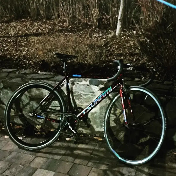 [BUNJANG] Tsunami Flame Red Carbon Handlebar & Uno Stem Bicycle Frame / 쓰나미 불꽃레드 팔아요