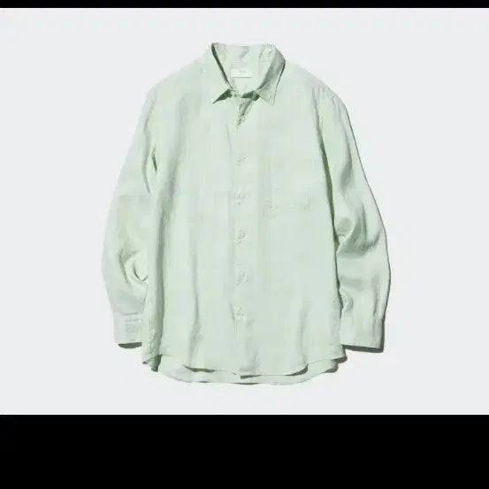 [BUNJANG] Uniqlo Linen Shirt Light Green / 유니클로 리넨셔츠