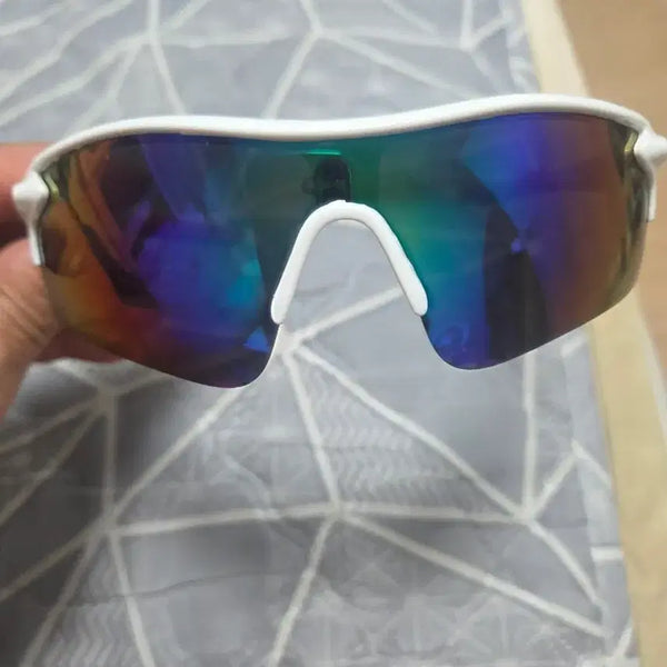 [BUNJANG] Sports Goggles with White Frame and Multi-Color Reflective Lens / 스포츠 고글 화이트 렌즈