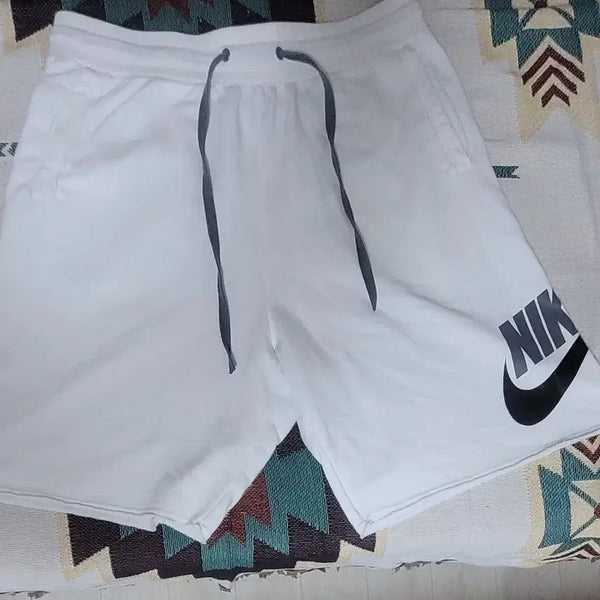 [BUNJANG] Nike Swoosh Logo White Shorts XL / 나이키 스우시 로고 반바지 화이트