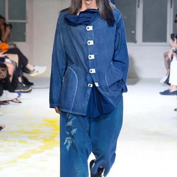 [BUNJANG] Yohji Yamamoto Pour Homme 15SS Denim Shirt / Yohji Yamamoto pour homme 15ss 데님 셔츠