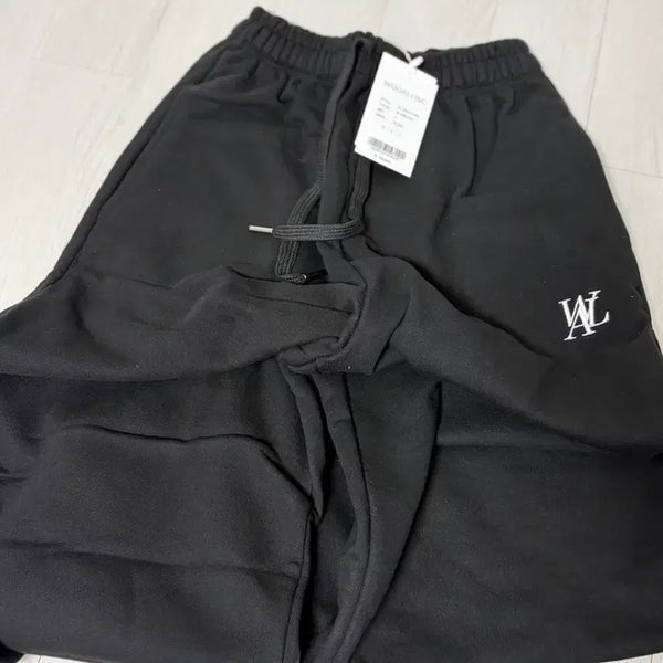[BUNJANG] Wooalong Wide Sweatpants Training Pants Black / 우알롱 와이드 스웻팬츠 트레이닝팬츠 블랙