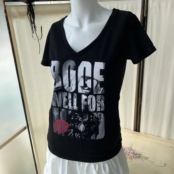 [BUNJANG] Y2K Lip Print Short Sleeve Top / y2k lip printing short sleeve