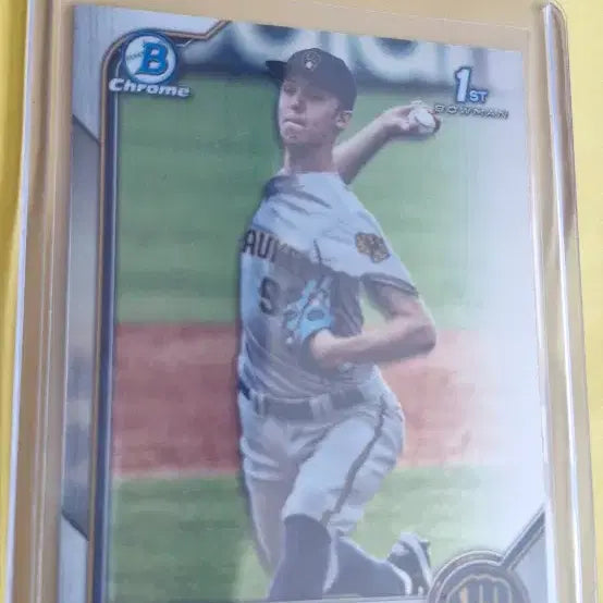 [BUNJANG] Jacob Misiorowski Milwaukee Brewers 1st Chrome Card / MLB 밀워키 제이콥 미저로우스키 1st 크롬카드