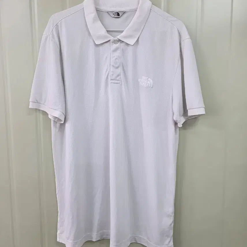 [BUNJANG] The North Face White Polo T-Shirt Size 100 / 노스페이스 반팔 카라티 화이트 100