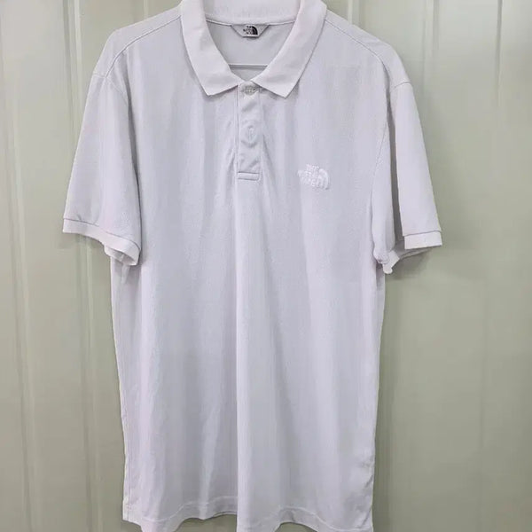 [BUNJANG] The North Face White Polo T-Shirt Size 100 / 노스페이스 반팔 카라티 화이트 100