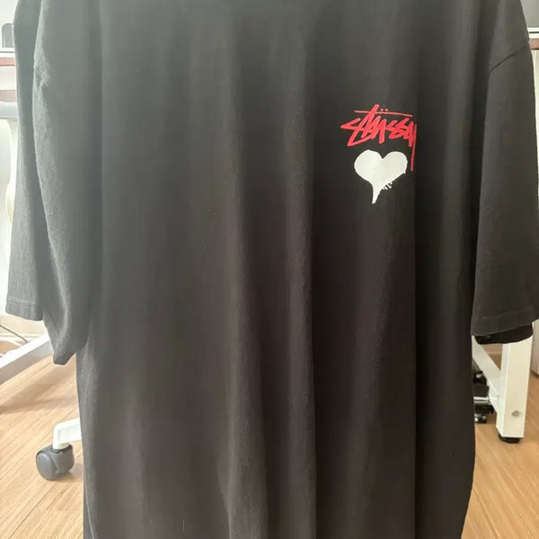 [BUNJANG] Stussy Heart Short Sleeve T-Shirt Black / 스투시 하트 반팔