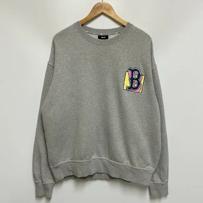 [BUNJANG] MLB Boston Red Sox "Like Cartoon" Graphic Print Oversized Sweatshirt / [남자-105]MLB 보스턴레드삭스 LIKE 카툰 기모 오버핏 맨투맨