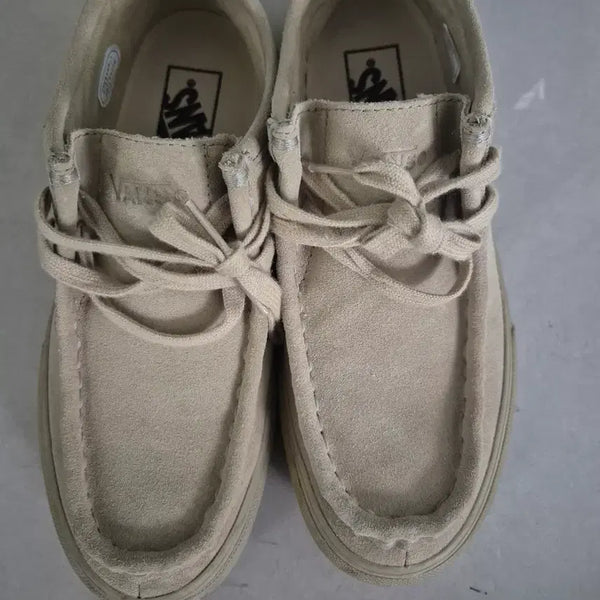 [BUNJANG] Vans Carver Bay Sand Beige Suede Sneakers / 반스 카버로우 샌드 베이지 255