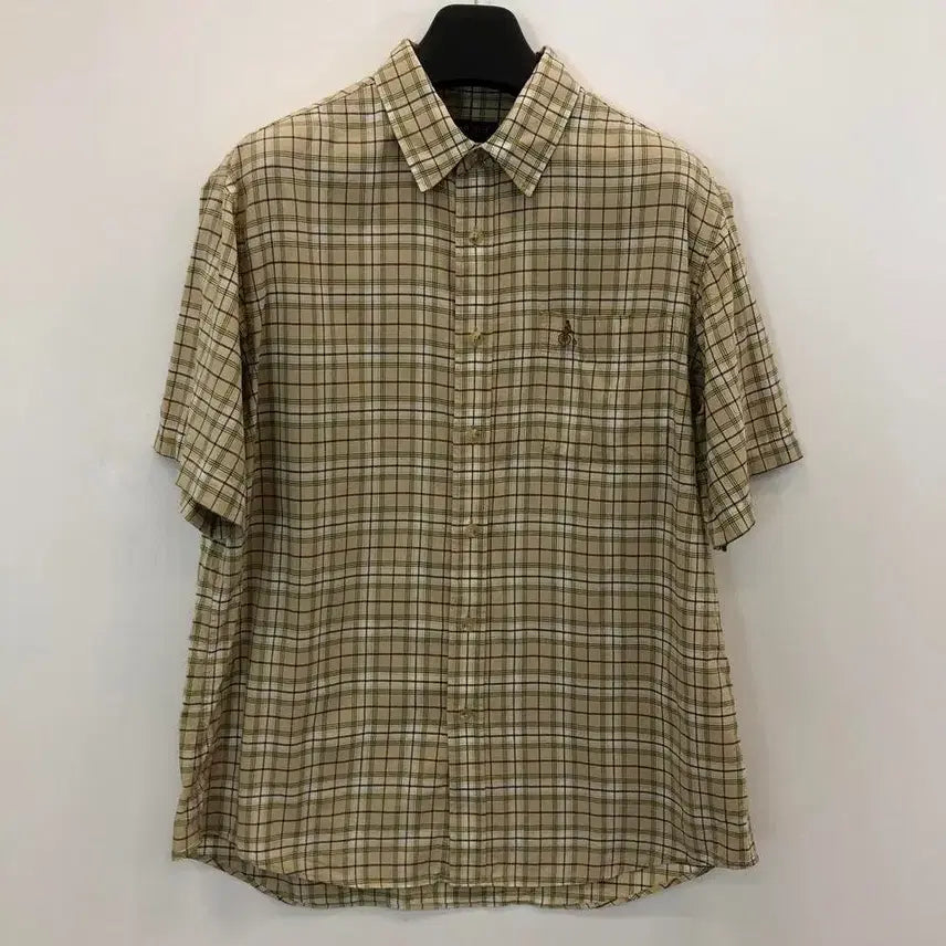 [BUNJANG] Beanpole Embroidered Logo Short-Sleeve Shirt Size 105 / 빈폴 자수로고 반팔셔츠 105