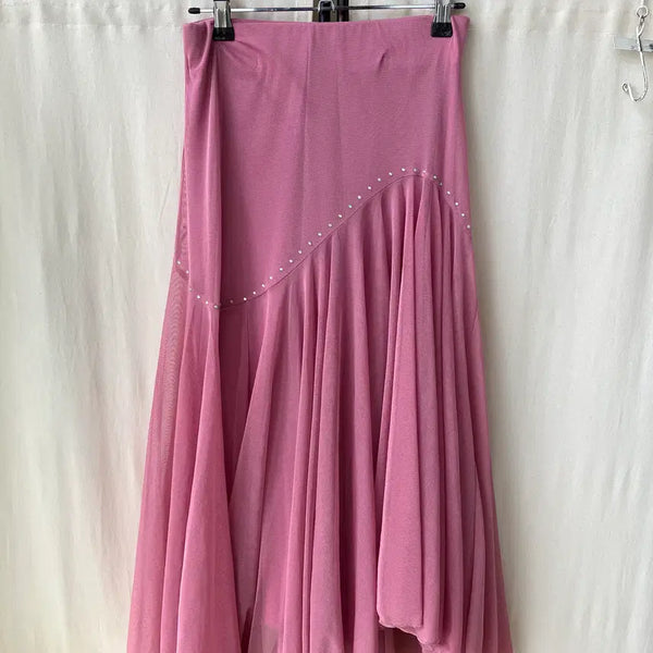 [BUNJANG] Pink Beaded Frill Skirt / 핑크 비즈 프릴 스커트 1372 모리걸 일본빈티지