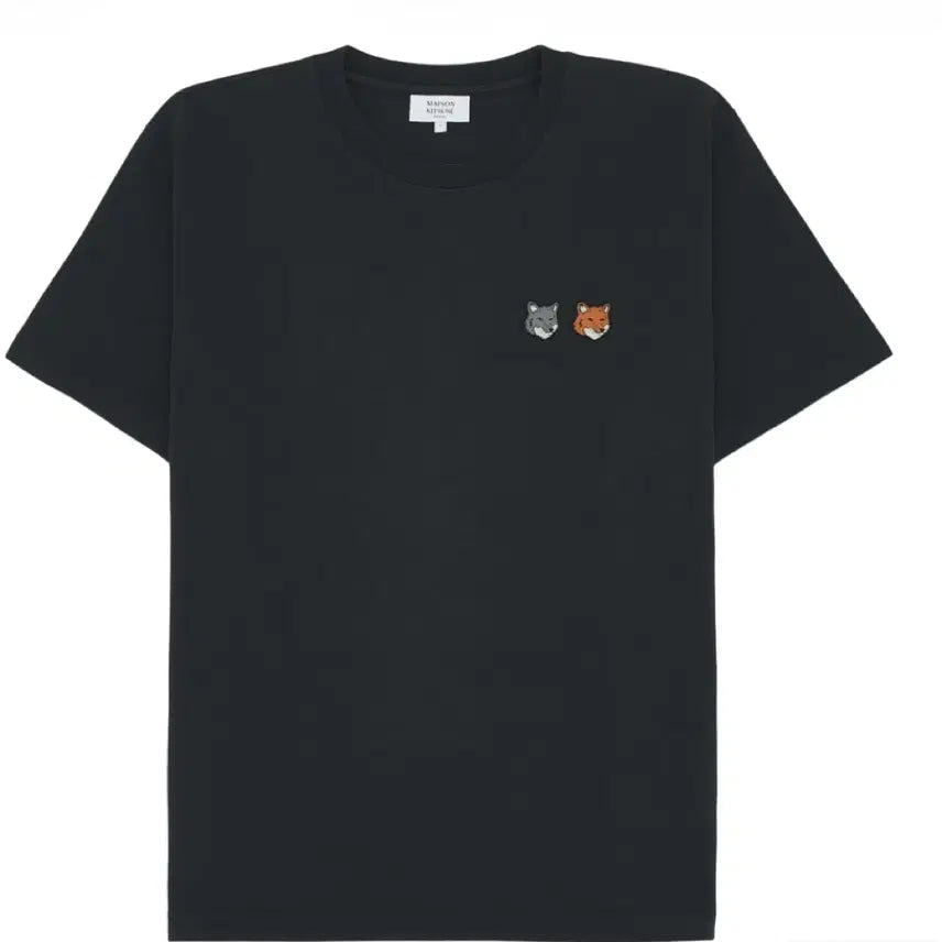 [BUNJANG] Maison Kitsuné Double Fox Short Sleeve T-Shirt Black / 메종키츠네 더블폭스 반팔티 검정