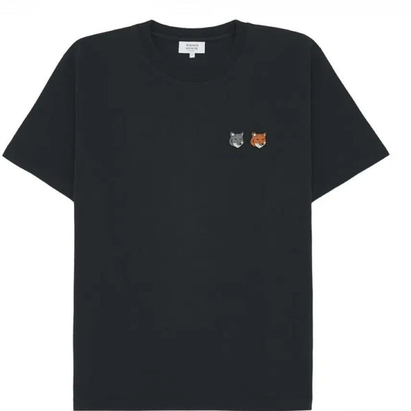 [BUNJANG] Maison Kitsuné Double Fox Short Sleeve T-Shirt Black / 메종키츠네 더블폭스 반팔티 검정