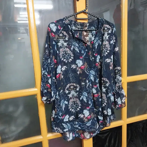 [BUNJANG] VISIT in New York Women's Chiffon Blouse - Floral Pattern / 비지트인뉴욕 여성 프리
