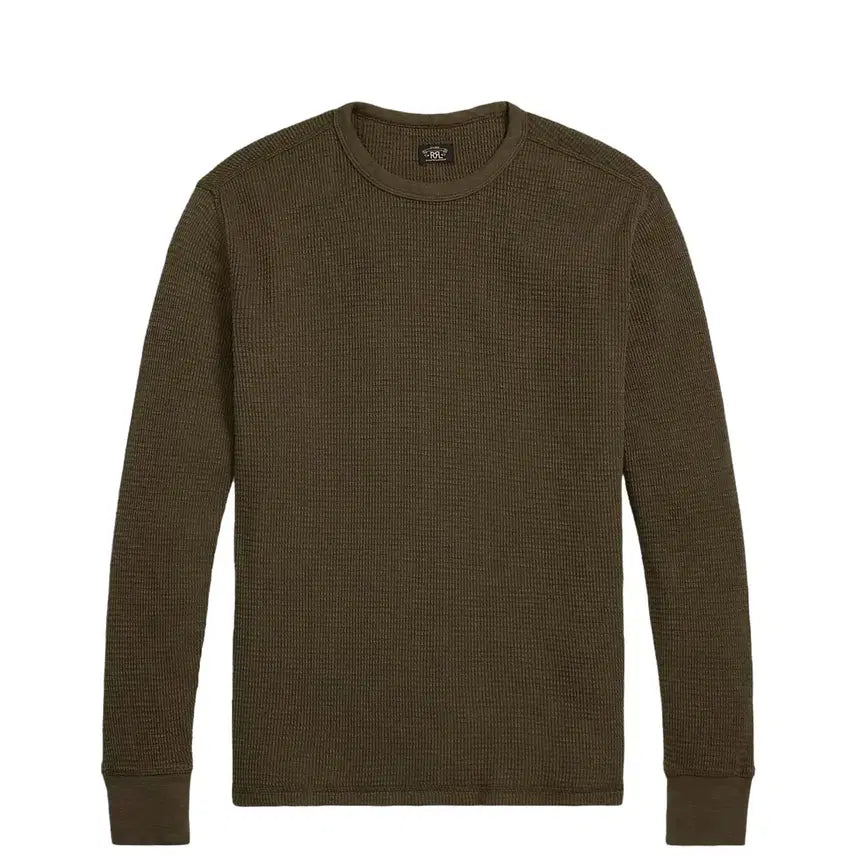 [BUNJANG] RRL Waffle Knit Crewneck Brown L / RRL 와플 니트 크루넥 브라운 L