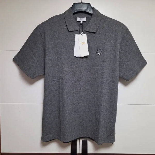 [BUNJANG] Maison Kitsune Grey Fox Head Comfort Polo T-shirt / 메종키즈네 Grey Fox Head Polo 티셔츠