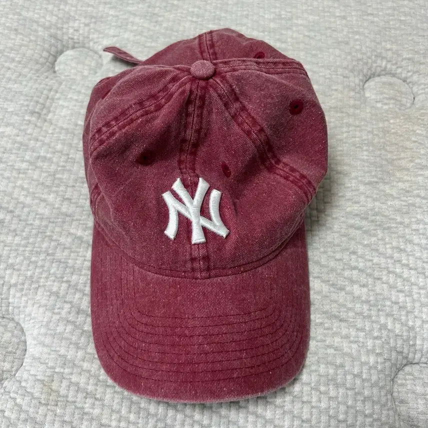 [BUNJANG] MLB Burgundy Baseball Cap / Mlb 볼캡 버건디