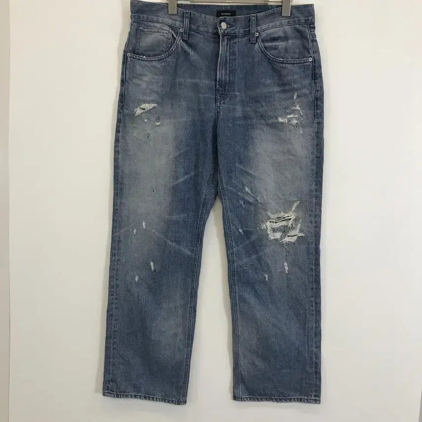[BUNJANG] Buckaroo Wide Washed Denim Jeans 34inch / 버커루 와이드 워시드 데님 청바지 [34인치]