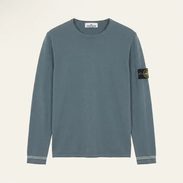 [BUNJANG] Stone Island Badge Knit Aqua L / 스톤아일랜드 와펜 니트 아쿠아 (L)