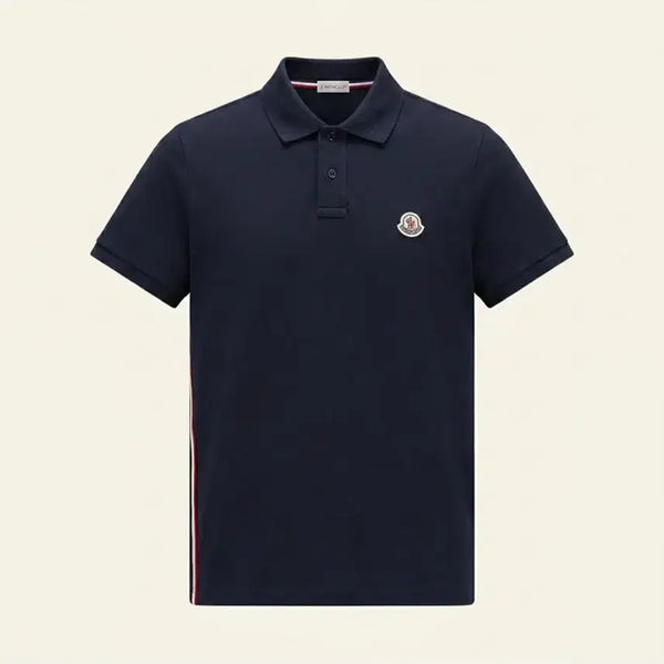 [BUNJANG] Moncler Full Logo Side Stripe PK T-Shirt (M) / 몽클레어 전면와펜 사이드 3선 PK 반팔 (M)