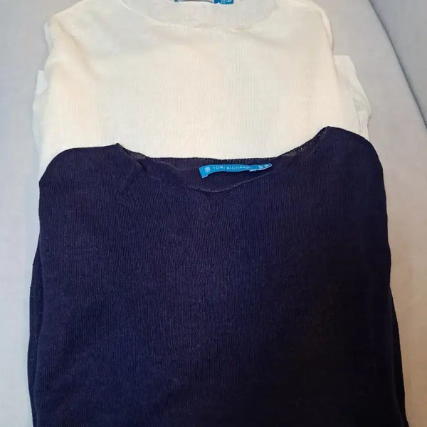 [BUNJANG] Tory Richard 100% Linen Sleeveless Knit Top Bundle Set / U.S.A. 토리 리차드 린넨100 슬리브리스 니트티2종일괄