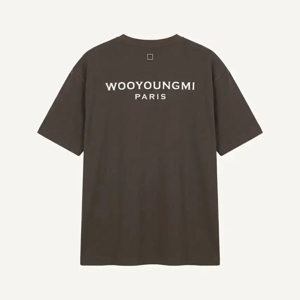[BUNJANG] Wooyoungmi Back Logo Short Sleeve T-Shirt Brown (Size 52) / 우영미 백로고 반팔 브라운 (52)