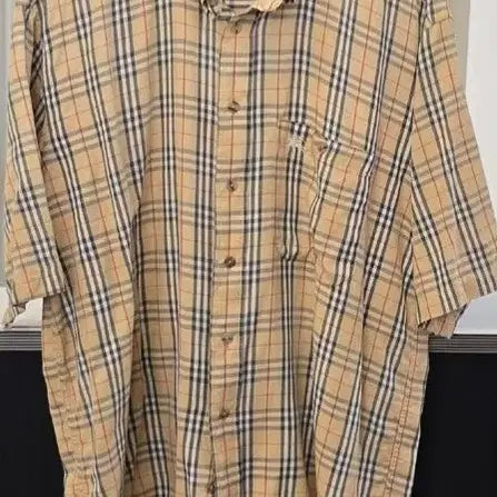 [BUNJANG] Burberry Nova Check Short-Sleeve Shirt / 버버리 노바체크 반팔 셔츠 정품  체크 남방 burberry 명품 오피스룩 명품의류 수입의류 정장셔츠