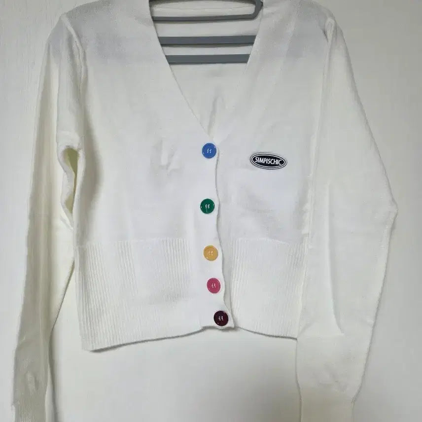 [BUNJANG] Pastel Rainbow Button Crop Cardigan / (새상품) 파스텔 레인보우단추 크롭 가디건