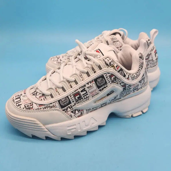 [BUNJANG] Fila Disruptor 2 Logo Pattern White Sneakers (230) / aa 휠라 디스럽터2 로고 패턴 흰색 운동화 230