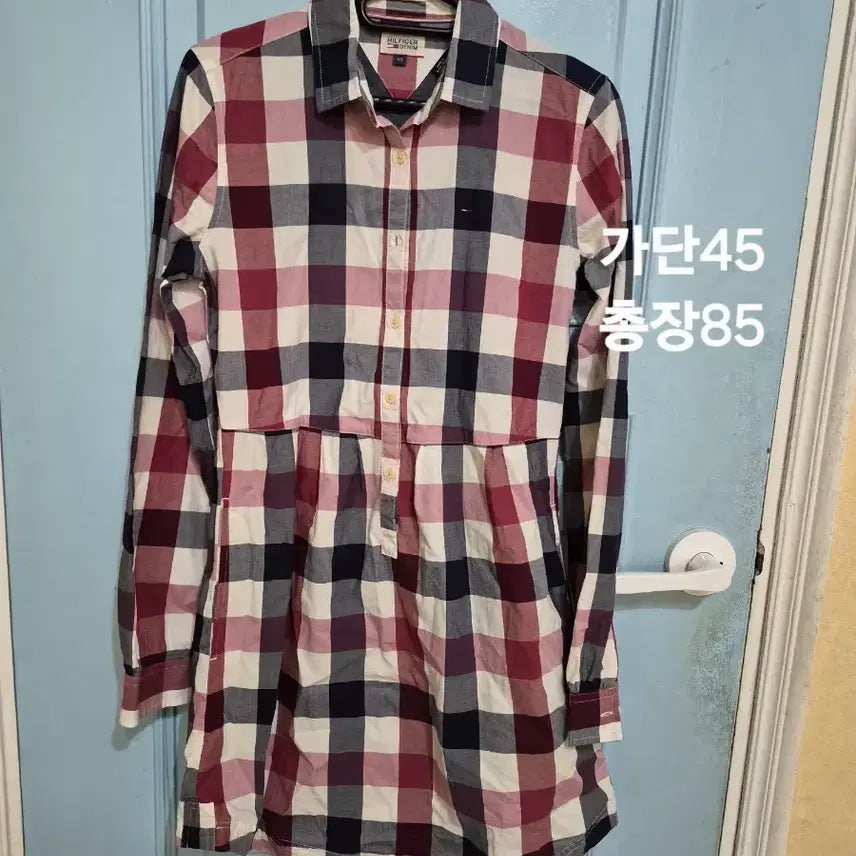 [BUNJANG] Tommy Hilfiger Denim Check Shirt Dress XS / [타미힐피거 데님] 체크 셔츠 원피스 XS