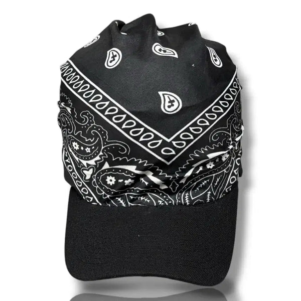 [BUNJANG] Black Paisley Bandana Scarf Cap Hat OS / 새상품 블랙 페이즐리 반다나 스카프 캡 모자 OS